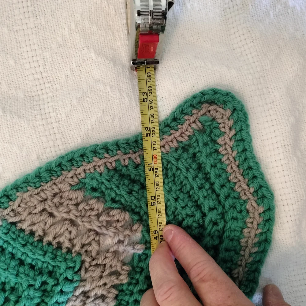 Handmade Crocheted Afghan Teal Green And Gray 65 X 52‎ Inches
